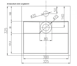 Bernstein Vasque murale 32,5x32,5x25cm en fonte minérale avec espace de rangement - PB2035