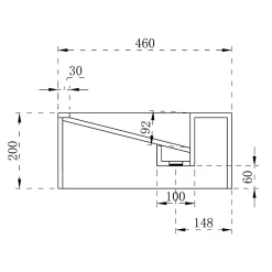 Lavabo|Bernstein Vasque murale 100x46x20cm en fonte minérale avec espace de rangement - TWG62
