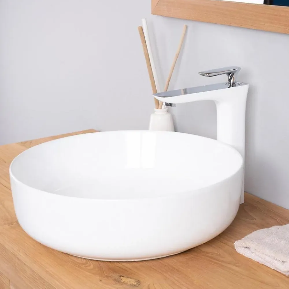 Vasque À Poser|Wanda Collection Vasque ronde en céramique Ipso 45cm