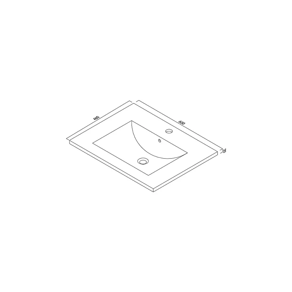 Plan Simple Vasque|Bain-Bain Vasque résine 60Cm NOLAN -