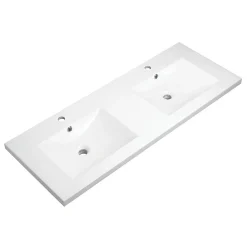 Plan Double Vasque|Bain-Bain Vasque résine 120Cm NOLAN -