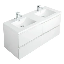 Plan Double Vasque|Bain-Bain Vasque résine 120Cm NOLAN -