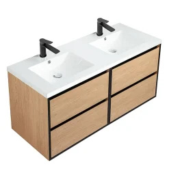 Plan Double Vasque|Bain-Bain Vasque résine 120Cm NOLAN -