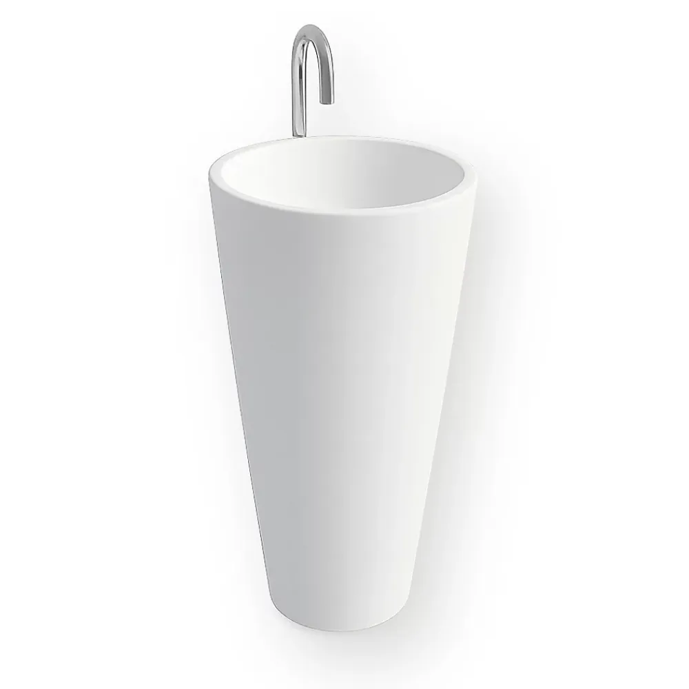 Ambra Vasque salle de bain colonne sur pied,en Solid surface 50 cm - Kezia