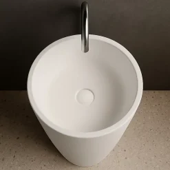 Ambra Vasque salle de bain colonne sur pied,en Solid surface 50 cm - Kezia