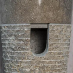 Lavabo|Wanda Collection Vasque salle de bain sur pied en marbre Florence gris