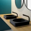 Delabie Vasque Semi-Encastrée - Carrée - 38 cm - Inox Noir - QUADRA
