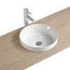Vasque À Encastrer|Homesight Vasque semi-encastrée ronde céramique blanc Aito