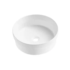 Vasque À Encastrer|Homesight Vasque semi-encastrée ronde céramique blanc Aito