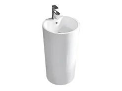 Lavabo|Vente-unique Vasque sur pied cylindrique TOTAM