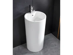 Lavabo|Vente-unique Vasque sur pied cylindrique TOTAM