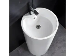 Lavabo|Vente-unique Vasque sur pied cylindrique TOTAM