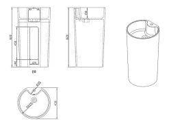 Lavabo|Vente-unique Vasque sur pied cylindrique TOTAM