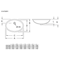 Vasque À Encastrer|Villeroy & Boch Vasque VILLEROY ET BOCH à encastrer par-dessous Evana