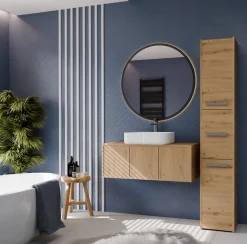 Colonne De Salle De Bains|Topeshop VERONA - Armoire Colonne de salle de bain - 170x30x30 - Meuble rangement salle de bain