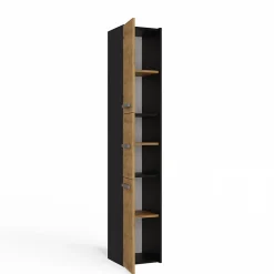 Colonne De Salle De Bains|Topeshop VERONA - Armoire de salle de bains - 170x30x30 cm - Meuble colonne de rangement SDB