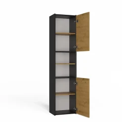Colonne De Salle De Bains|Topeshop VERONA - Armoire de salle de bains - 170x40x30 cm - Meuble colonne de rangement SDB