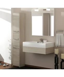 Topeshop VERONA - Colonne de salle de bain 30x30x170 - Meuble salle de bain - Rangement salle de bain - Colonne rangement