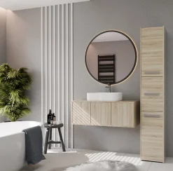 Topeshop VERONA - Colonne de salle de bain 30x30x170 - Meuble salle de bain - Rangement salle de bain - Colonne rangement