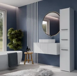Topeshop VERONA - Colonne de salle de bain 30x30x170 - Meuble salle de bain - Rangement salle de bain - Colonne rangement