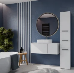 Topeshop VERONA - Colonne de salle de bain 30x30x170 - Meuble salle de bain - Rangement salle de bain - Colonne rangement