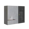 Armoire De Toilette|Vicco Gris 60x50cm avec miroir