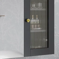 Armoire De Toilette|Vicco Gris 60x50cm avec miroir