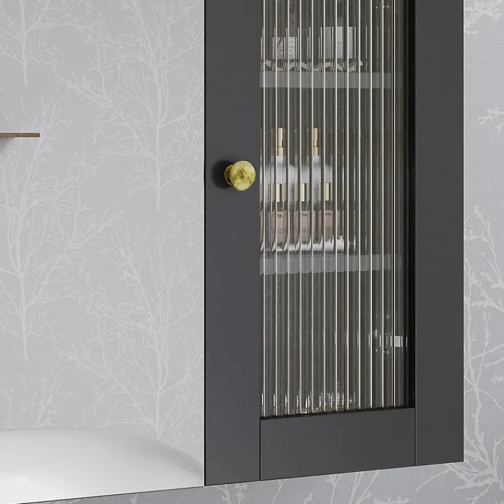 Armoire De Toilette|Vicco Gris 60x50cm avec miroir