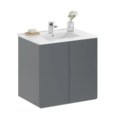 Vicco Meuble sous lavabo Gris