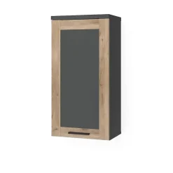 Armoire De Salle De Bains|Vicco Armoire de salle de bain Anthracite/Viking Oak 40.3x79.6cm