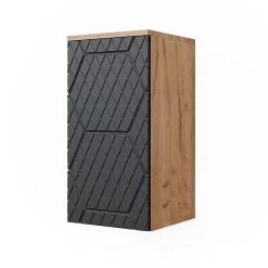 Vicco Armoire de salle de bain Anthracite avec structure en nid dabeille 30x59cm 2 compartiments, salle de bain