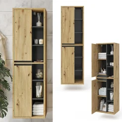 Vicco Armoire de salle de bain Chêne Artisan 50x170cm