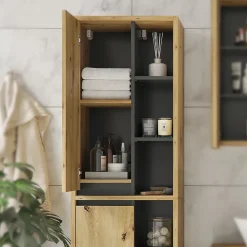 Vicco Armoire de salle de bain Chêne Artisan 50x170cm