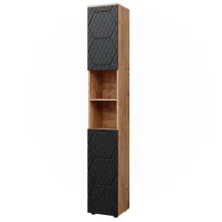 Colonne De Salle De Bains|Vicco Armoire de salle de bain Anthracite avec structure en nid dabeille 30x192cm