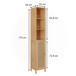 Vicco Armoire de salle de bain Bambou 30x170cm