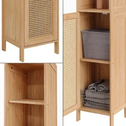 Vicco Armoire de salle de bain Bambou 30x170cm