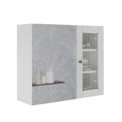 Vicco Armoire de toilette Blanc 60x50cm avec miroir