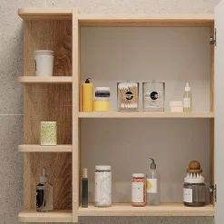 Armoire De Toilette|Vicco Armoire de toilette Sonoma 62x64cm
