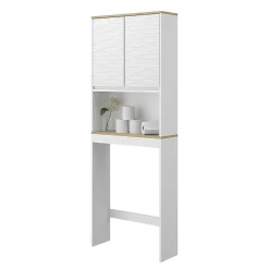 Meuble Wc|Vicco Armoire de toilette Blanc 60x163cm
