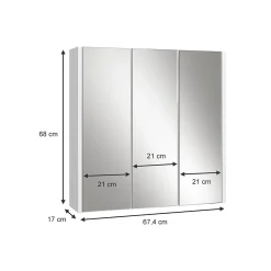 Vicco Armoire de toilette Blanc 67.4x68cm