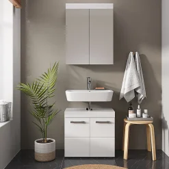 Armoire De Toilette|Vicco Armoire de toilette Blanc 60x77cm