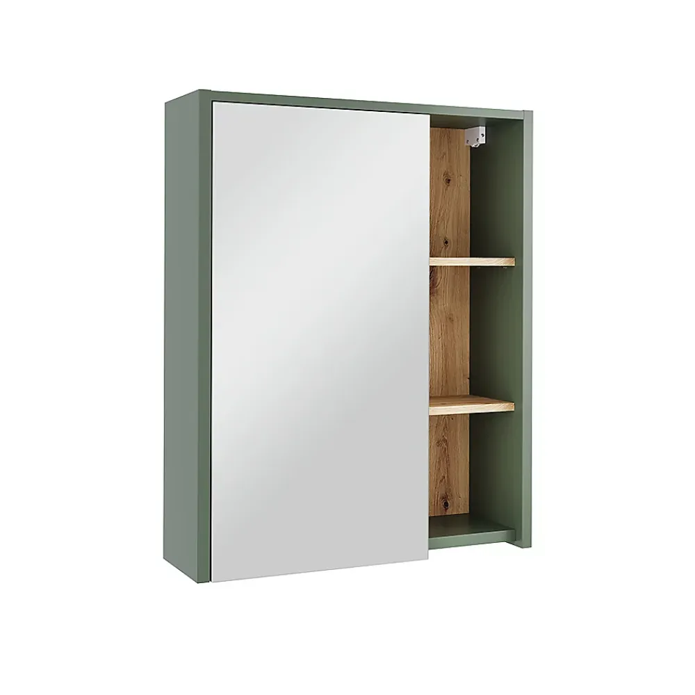 Armoire De Toilette|Vicco Armoire de toilette Vert/Artisan 60x75cm