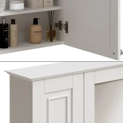 Armoire De Toilette|Vicco Armoire de toilette Blanc 68x51cm