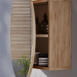 Vicco Armoire de toilette Chêne de force doré 70x70cm avec 2 compartiments
