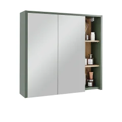 Vicco Armoire de toilette Vert/Artisan 80x75cm avec des étagères ouvertes