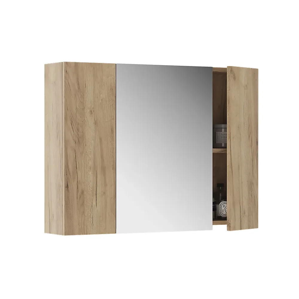 Vicco Armoire de toilette Chêne de force doré 80x59.2cm avec des étagères