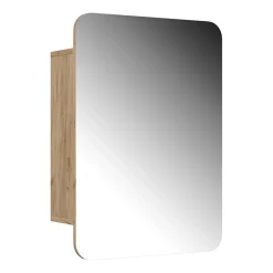 Armoire De Toilette|Vicco Armoire de toilette Chêne de force doré 70x50cm avec des étagères