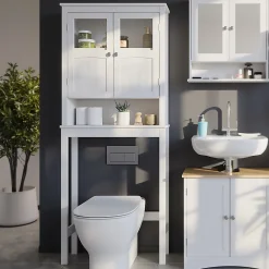 Meuble Wc|Vicco Armoire de toilette Blanc 69x171cm