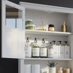 Meuble Wc|Vicco Armoire de toilette Blanc 69x171cm