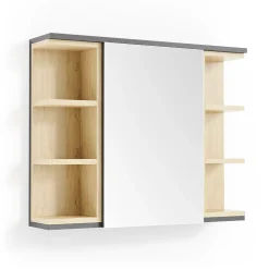 Armoire De Toilette|Vicco Armoire de toilette Anthracite 79.6x64cm